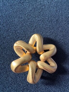 Anne Klein Gold Sculptural Starburst Brooch